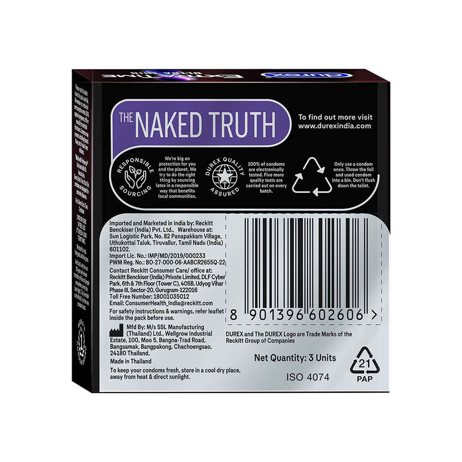 Durex Extra Time Ultra Thin Condom | Safe & Comfortable
