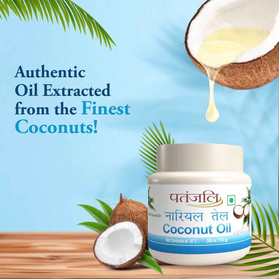 Patanjali Coconut Oil - Cold Pressed Nariyal Multipurpose Tel Jar