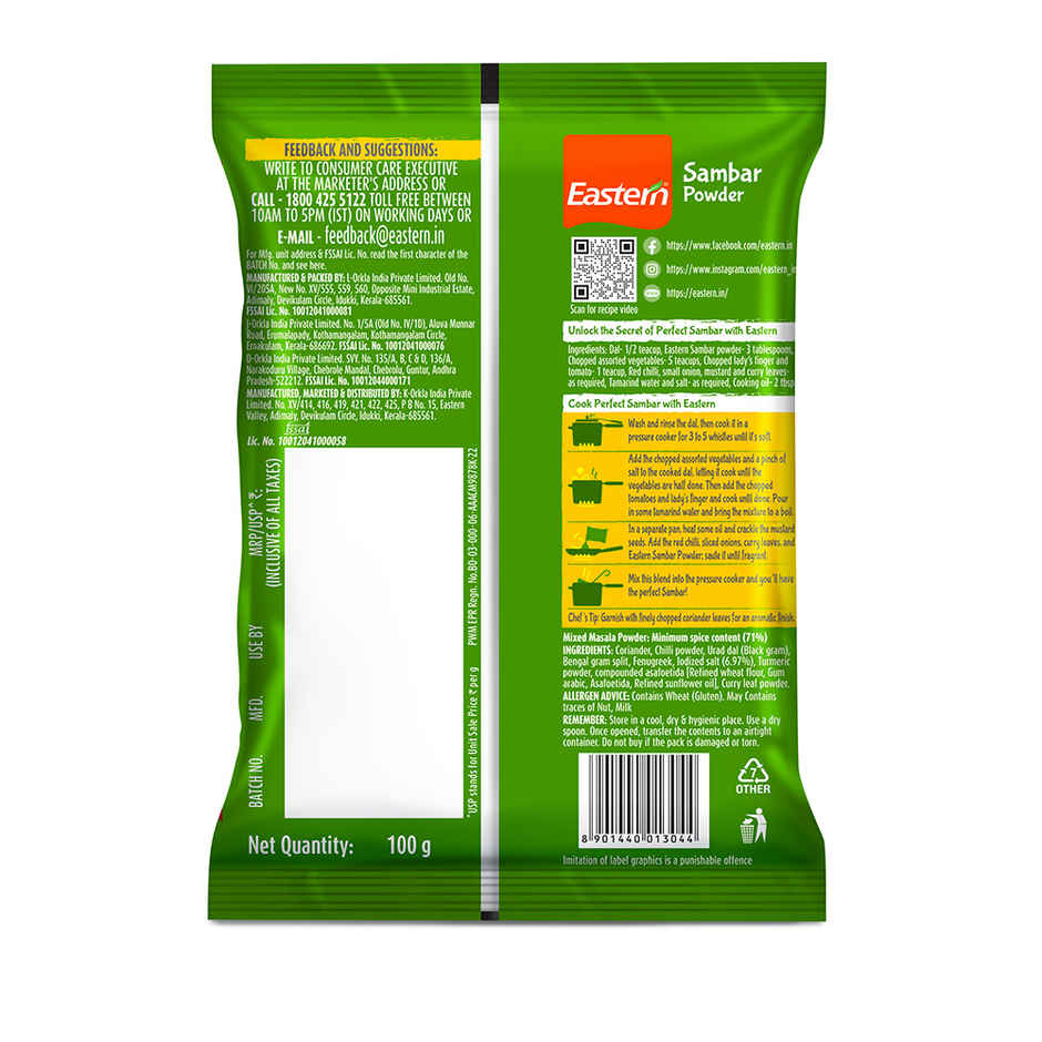 Eastern Sambar Powder