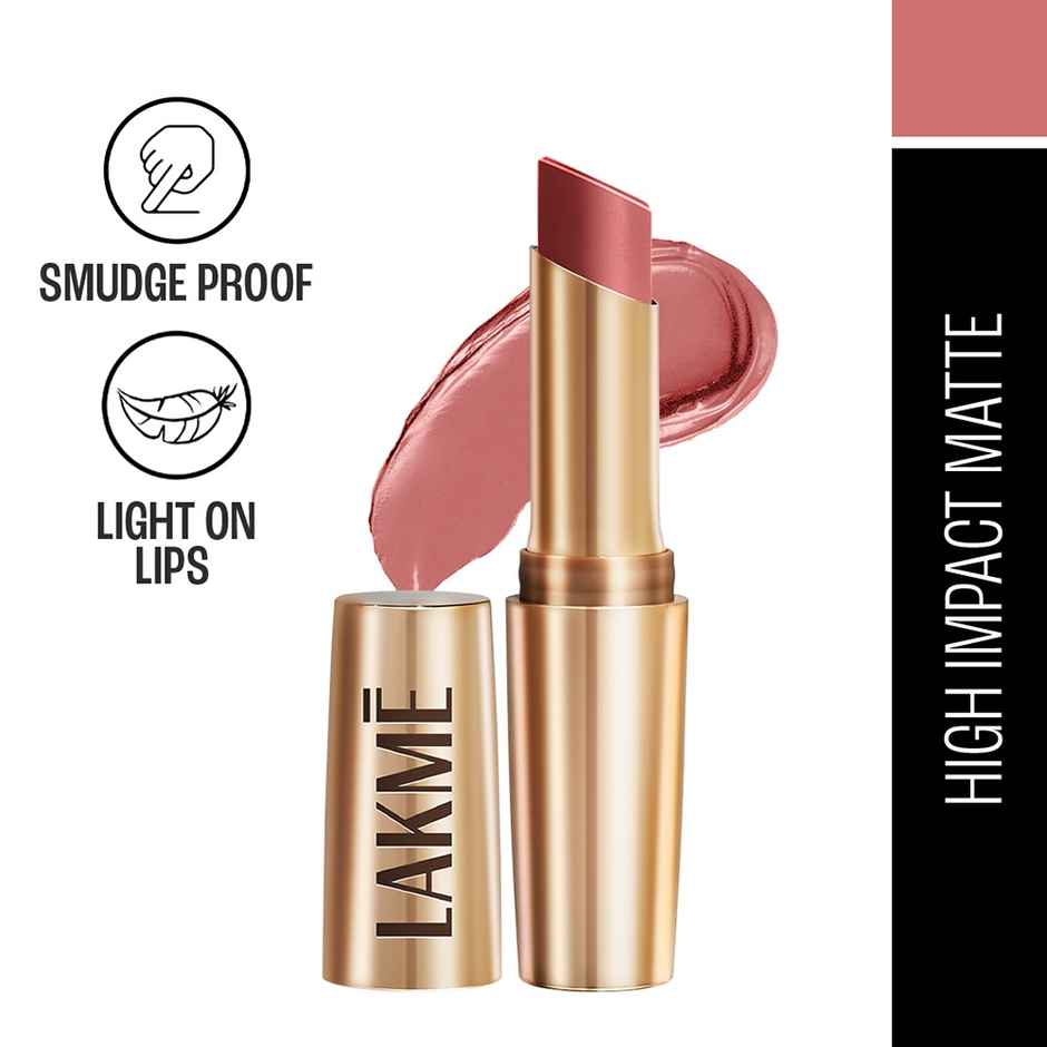 Lakme 9to5 Powerplay Priming Matte Lipstick | Lasts 16 hrs | Red Rust