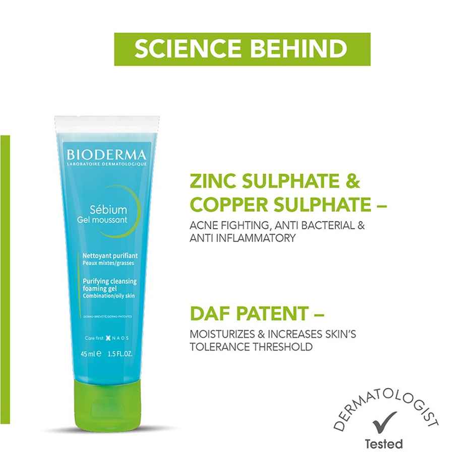 Bioderma Sebium Moussant Purifying Cleansing Gel