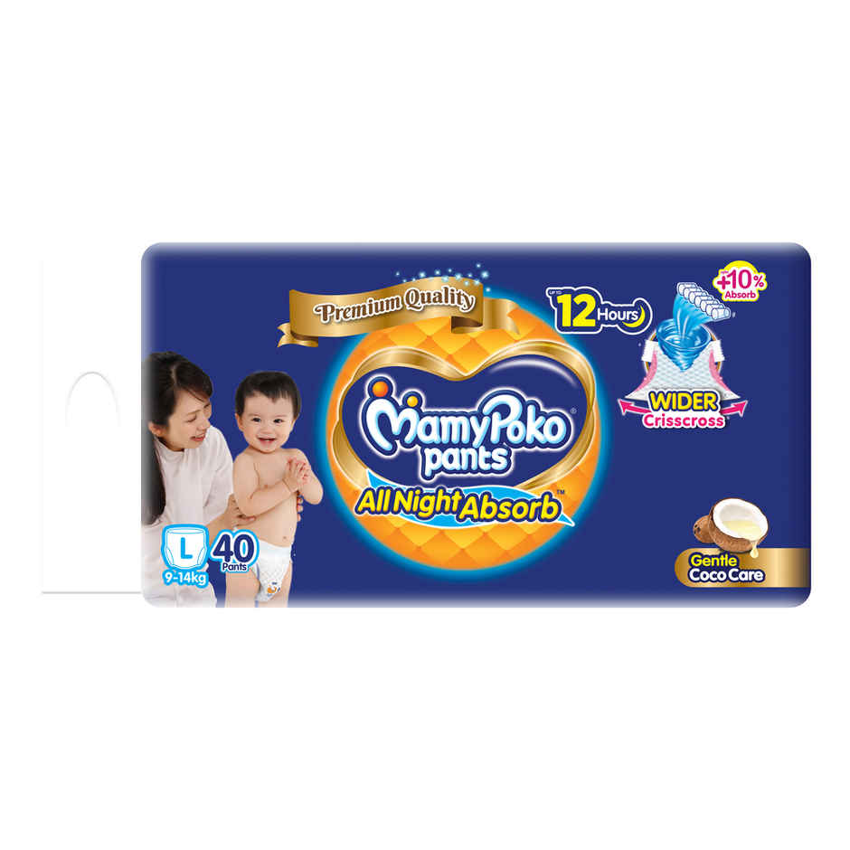 Mamypoko All Night Absorb Pant Style Diaper | L | 40 pcs
