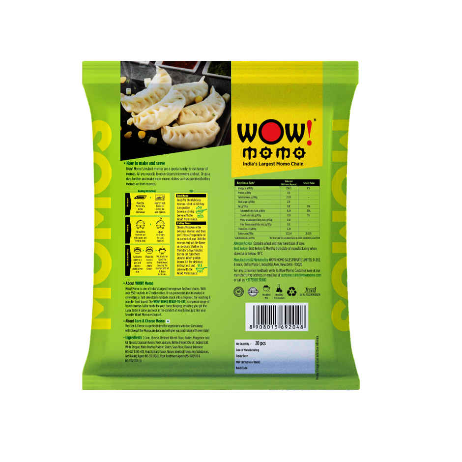 Wow! Corn & Cheese Momos Combo