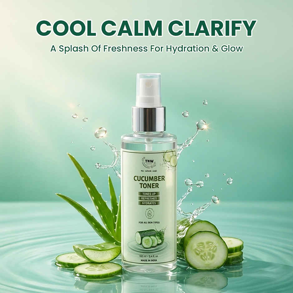 TNW The Natural Wash Cucumber Toner for Cleansing & Refreshing Skin Pore Tightening Toner with Spray Combo