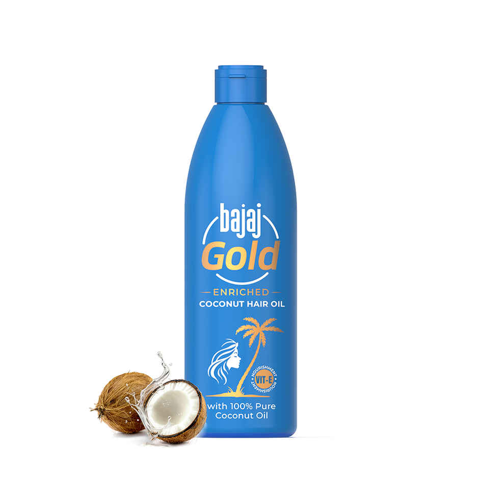 Bajaj Gold Coconut Hair Oil, Enriched With Vitamin E