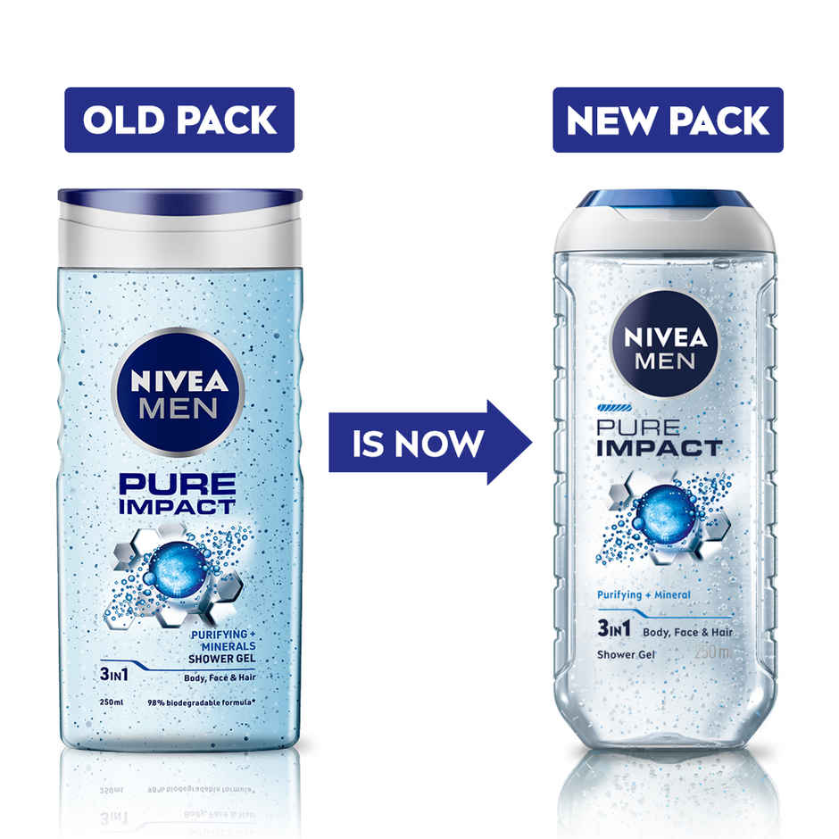 Nivea Men Pure Impact Body Wash For Face, Body & Hair