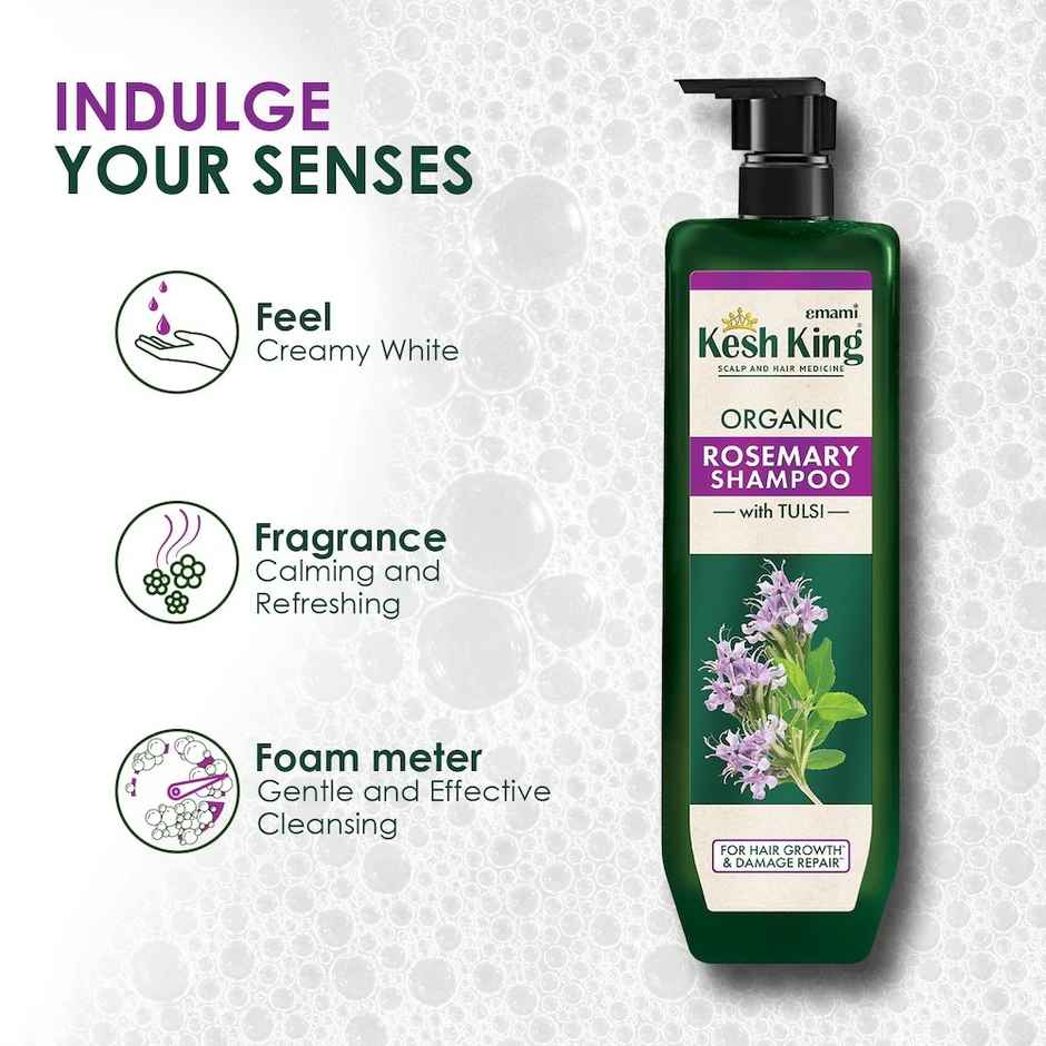 Kesh King Rosemary Shampoo With Tulsi For Hair Growth & Damage Repair Helps Boost Hair Growth