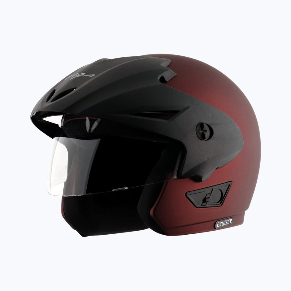 Vega Cruiser W/P Dull Burgundy Helmet-M