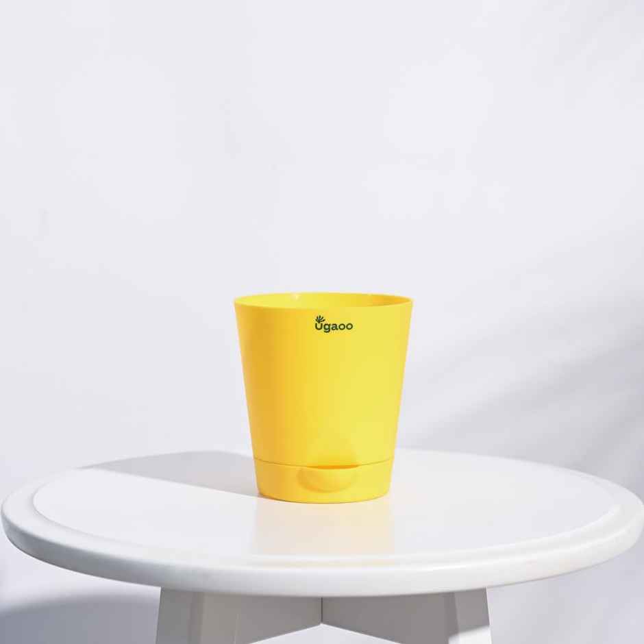 Ugaoo Krish Self Watering Pots For Plants - 4 Inch, Round, Set Of 5 Plant Container Set (Plastic)