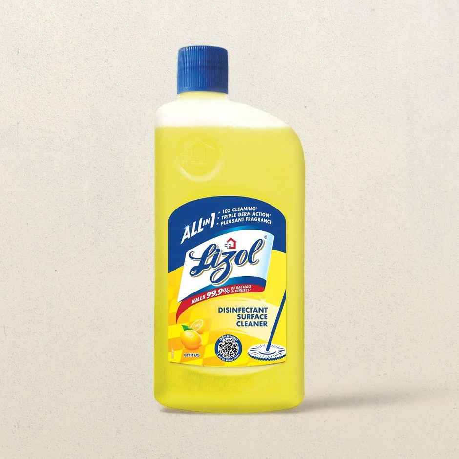Harpic Disinfectant Toilet Cleaner Liquid Original 1 L & Lizol Disinfectant Surface & Floor Cleaner Liquid Citrus 1 L Combo