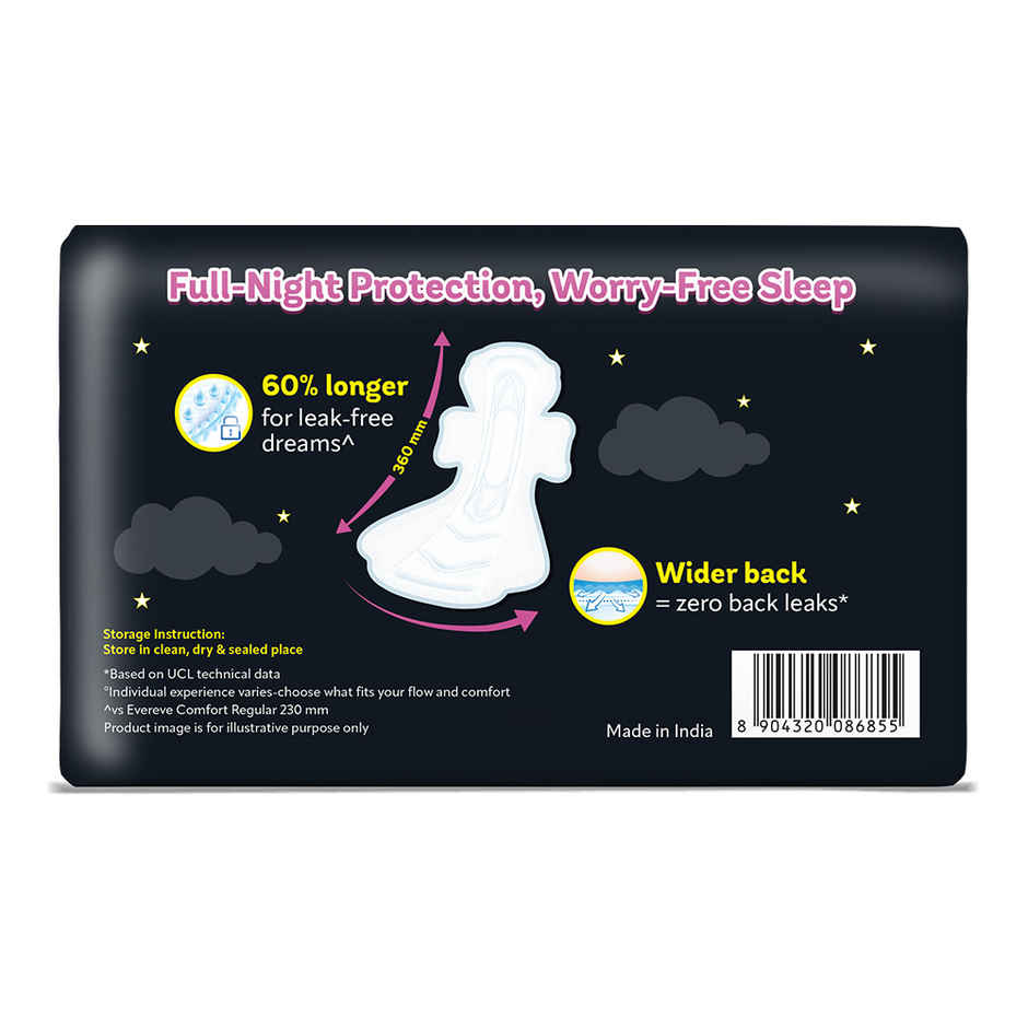 Evereve Comfort Nights Sanitary Pads 2XL | 360mm 60 Longer