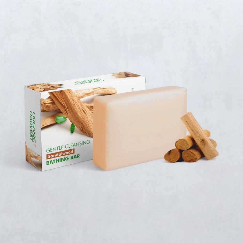 Organic Harvest Sandalwood Soap Bathing Bar For Skin Moisturisation