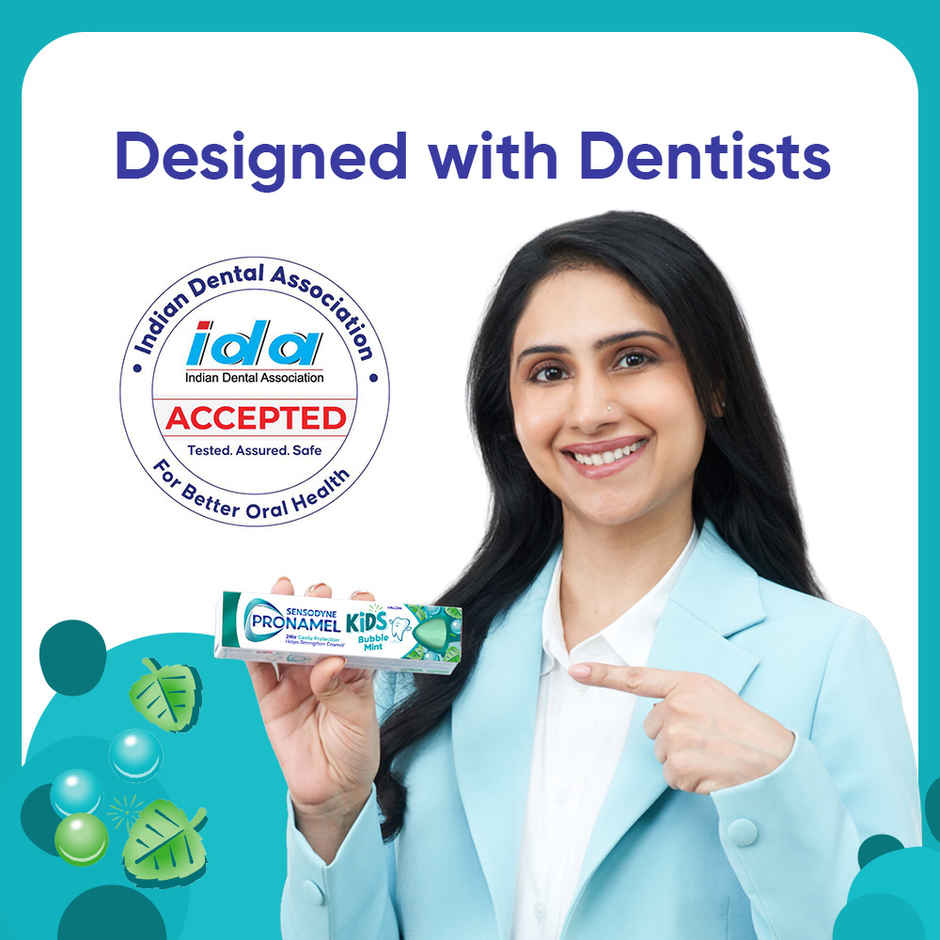 Sensodyne Pronamel Kids Toothpaste, 24Hr Cavity Protection, for 2+ Yrs (Bubble Mint Flavour)