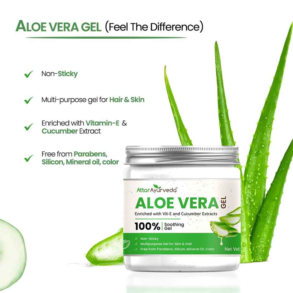 Attar Ayurveda Aloe Vera Gel For Skin And Hair