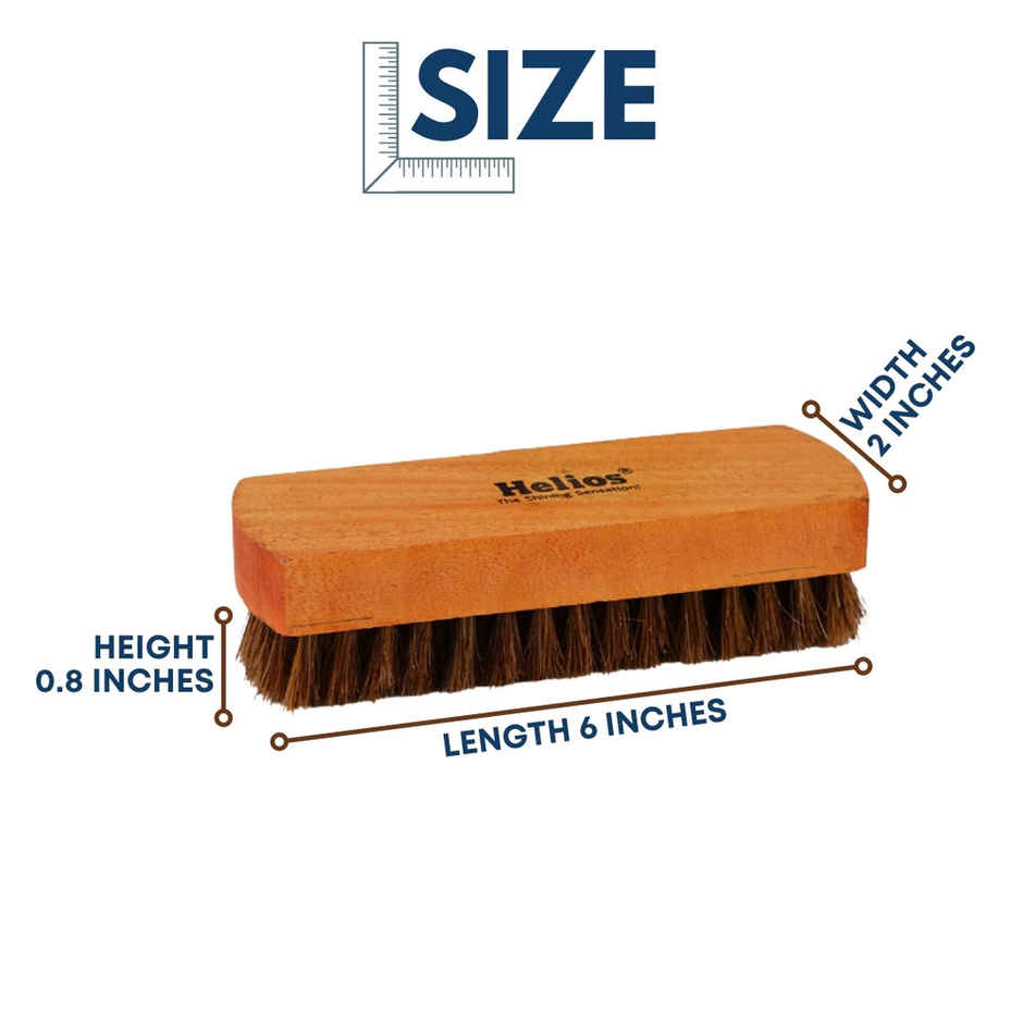 Helios Natural Hair Shoe Brush | Brown