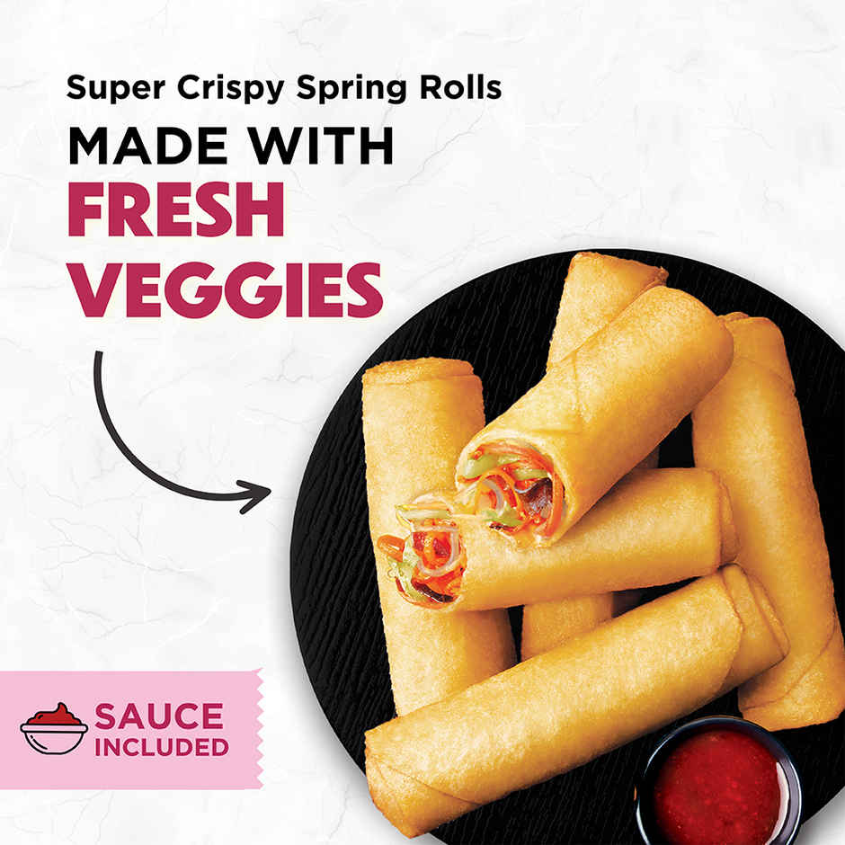 Prasuma Signature Veg Spring Rolls | Glass Noodles & Veggie Filling | No Preservatives or MSG