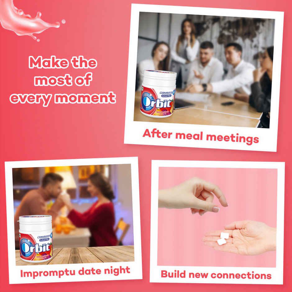 Orbit Mixed Fruit Sugar Free Chewing Gum Pot