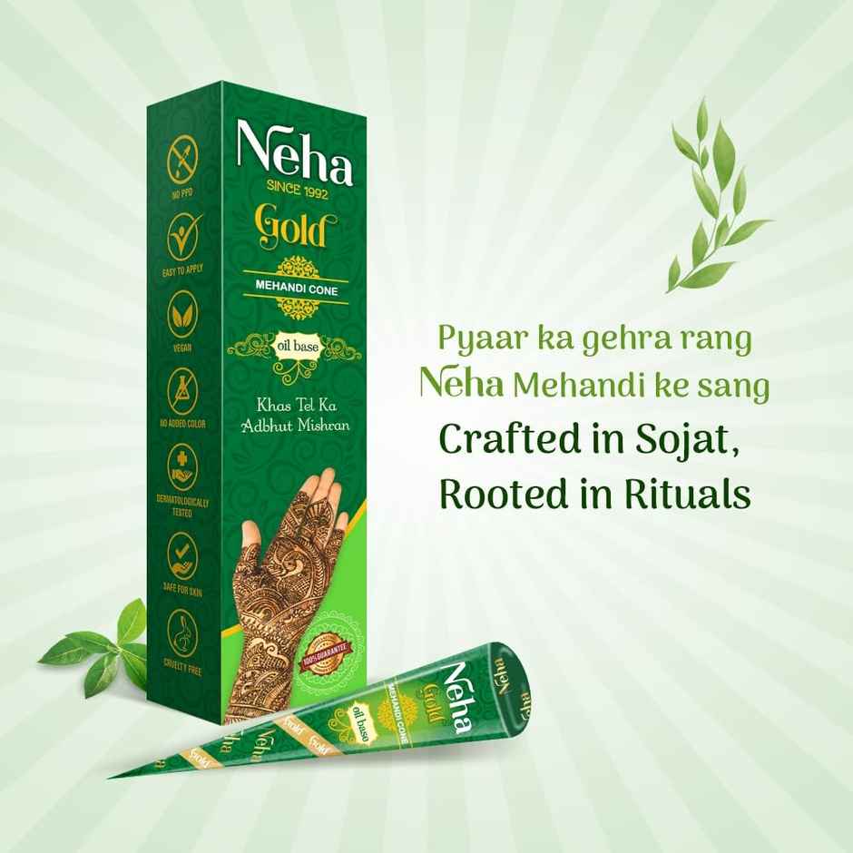 Neha Gold Mehandi Cone