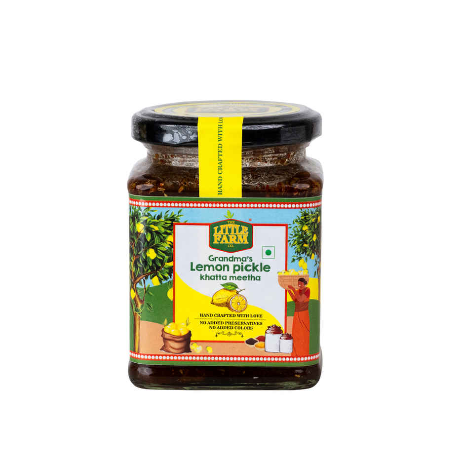 The Little Farm Co. Lemon Khatta Meetha Pickle | Achaar | Oil Free