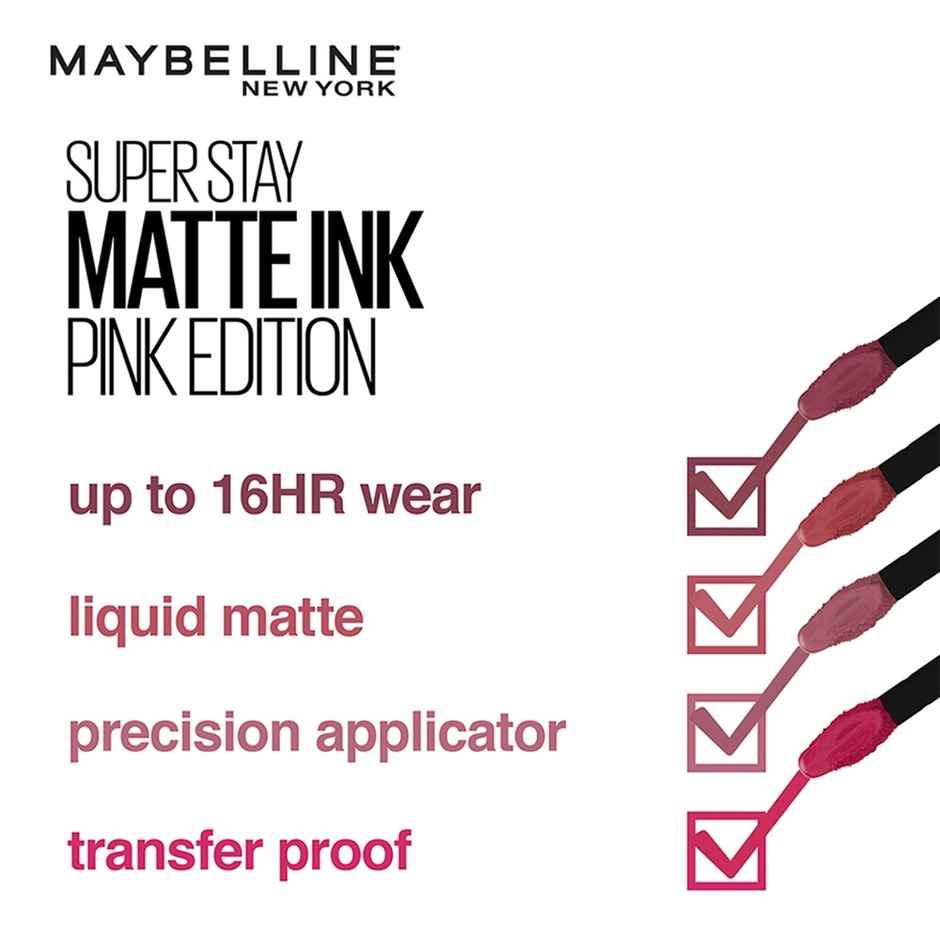 Maybelline New York Super Stay Matte Ink Liquid Lipstick X Pinks Edition | 170 Initiator