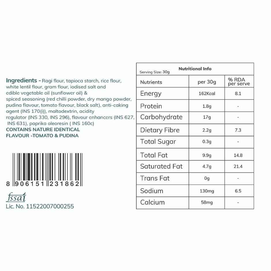 Snackible Desi Masala Ragi Chips | High Fibre