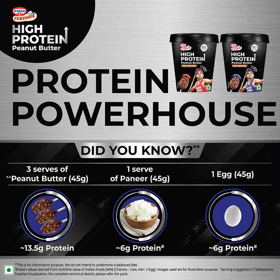 Dr. Oetker FunFoods High Protein Peanut Butter Dark Chocolate Crunchy