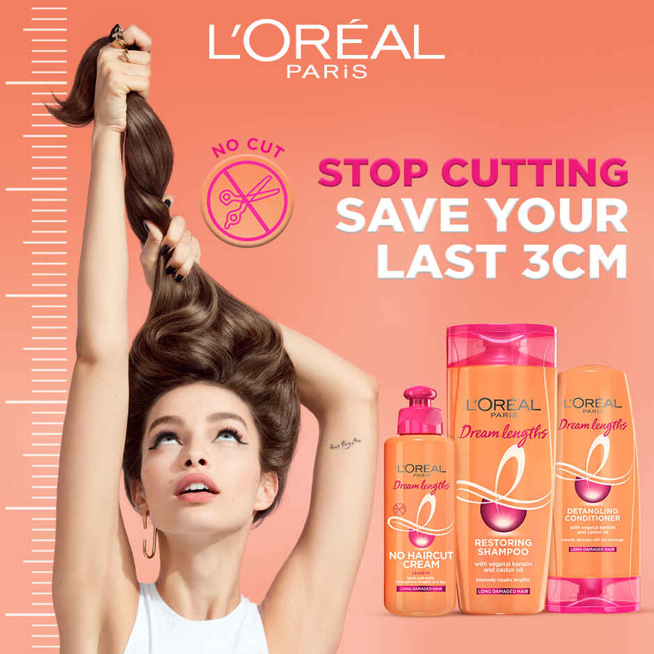 L'Oreal Paris Dream Lengths Shampoo for long,lifeless hair to Nourish and Repair