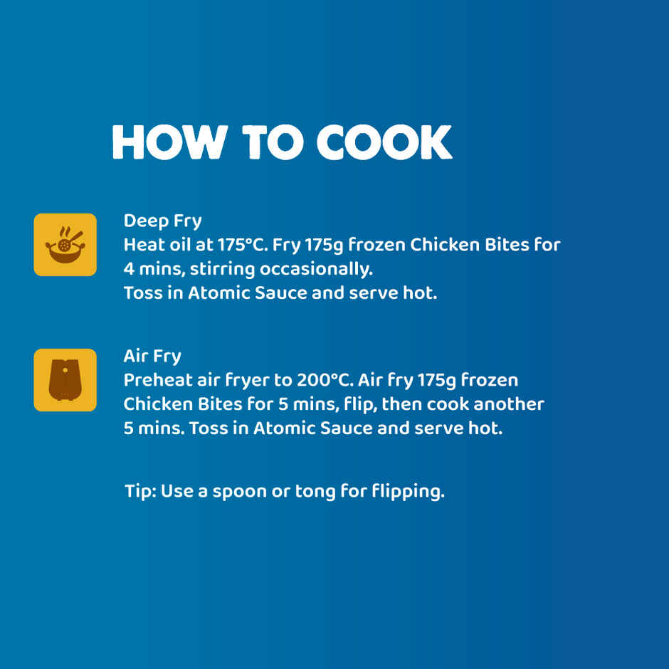 Godrej Yummiez Hot & Crispy Chicken Bites | Frozen Snack | Free atomic sauce