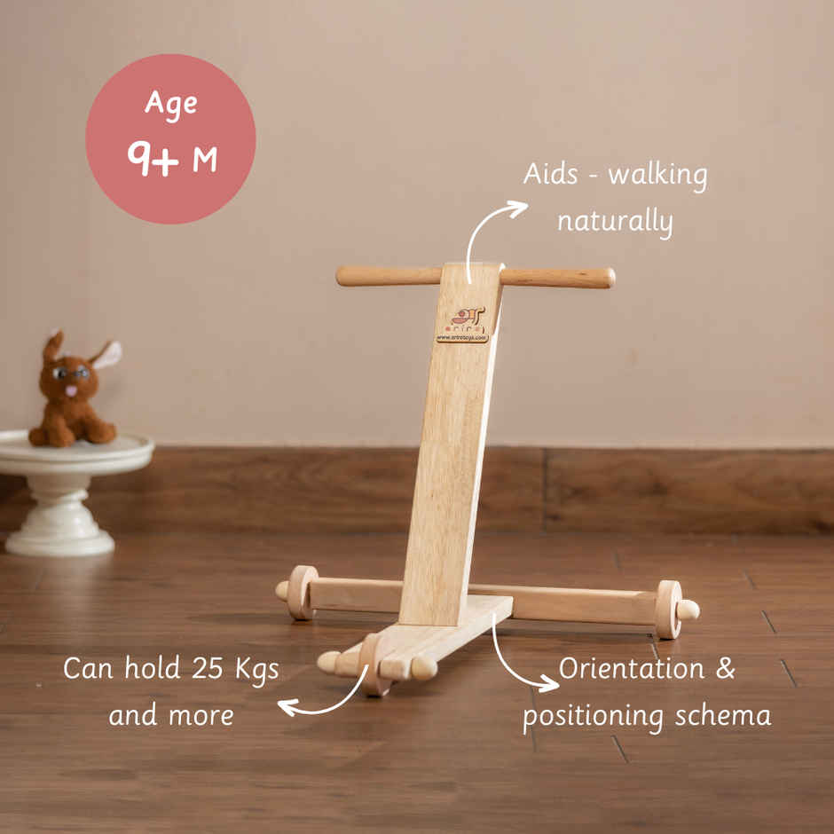 Ariro Toys Traditional Push Wagon-Natural
