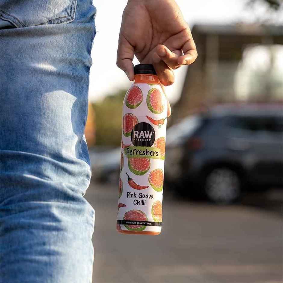 RAW Pressery Refreshers Pink Guava Chilli Juice  Fruit Juice  Not From Concentrate