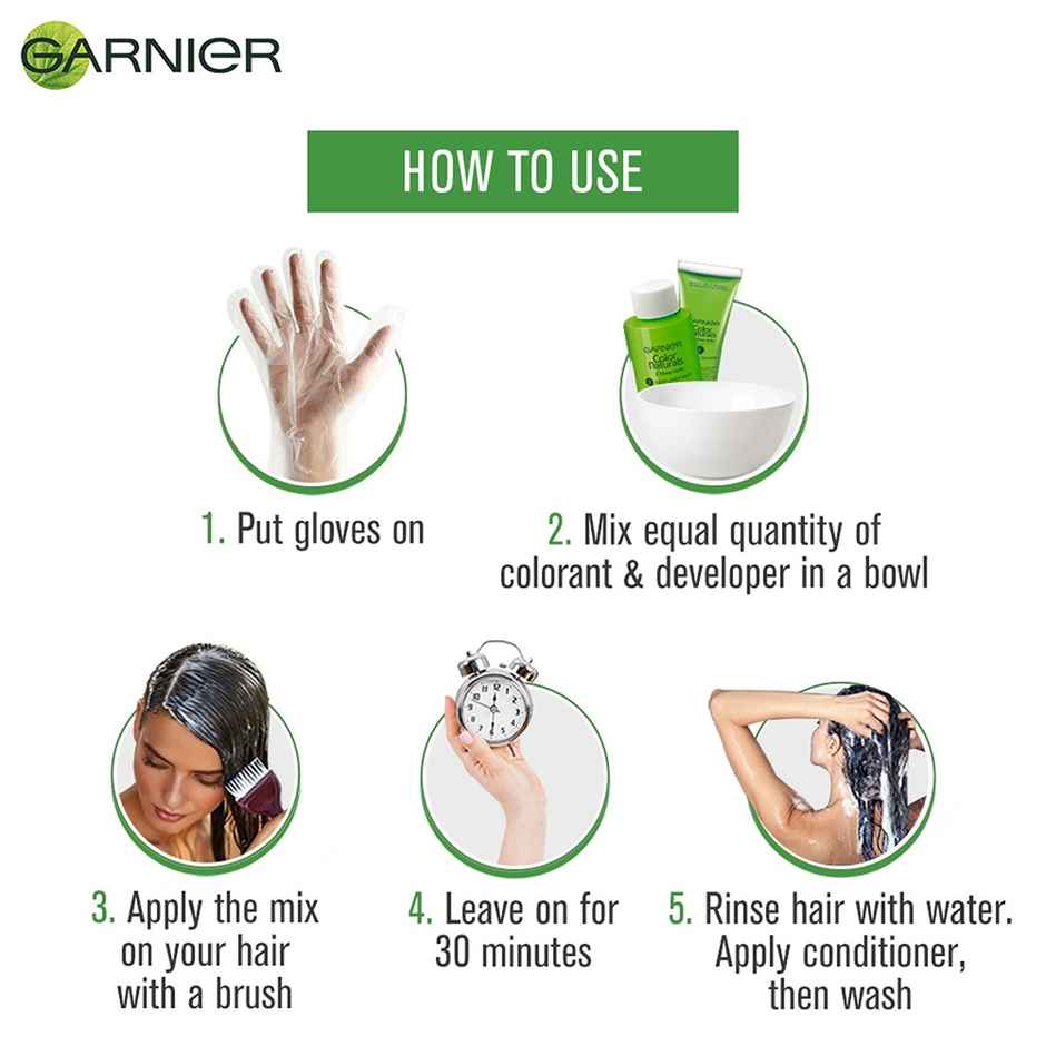 Garnier Men Shampoo Hair Color Shade 1.0 Natural Black Promo