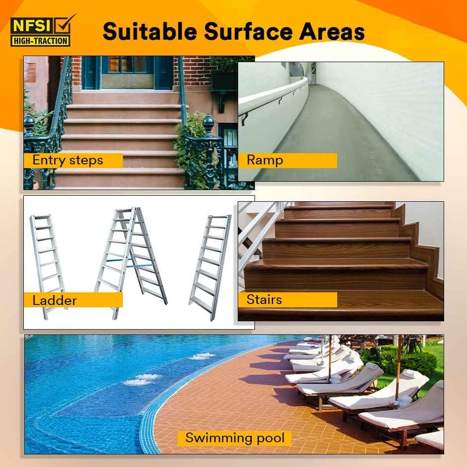 3M Anti Skid Tape with Primer 10ml, Skid Resistant (2.5cmx3.6m, Dry Areas)