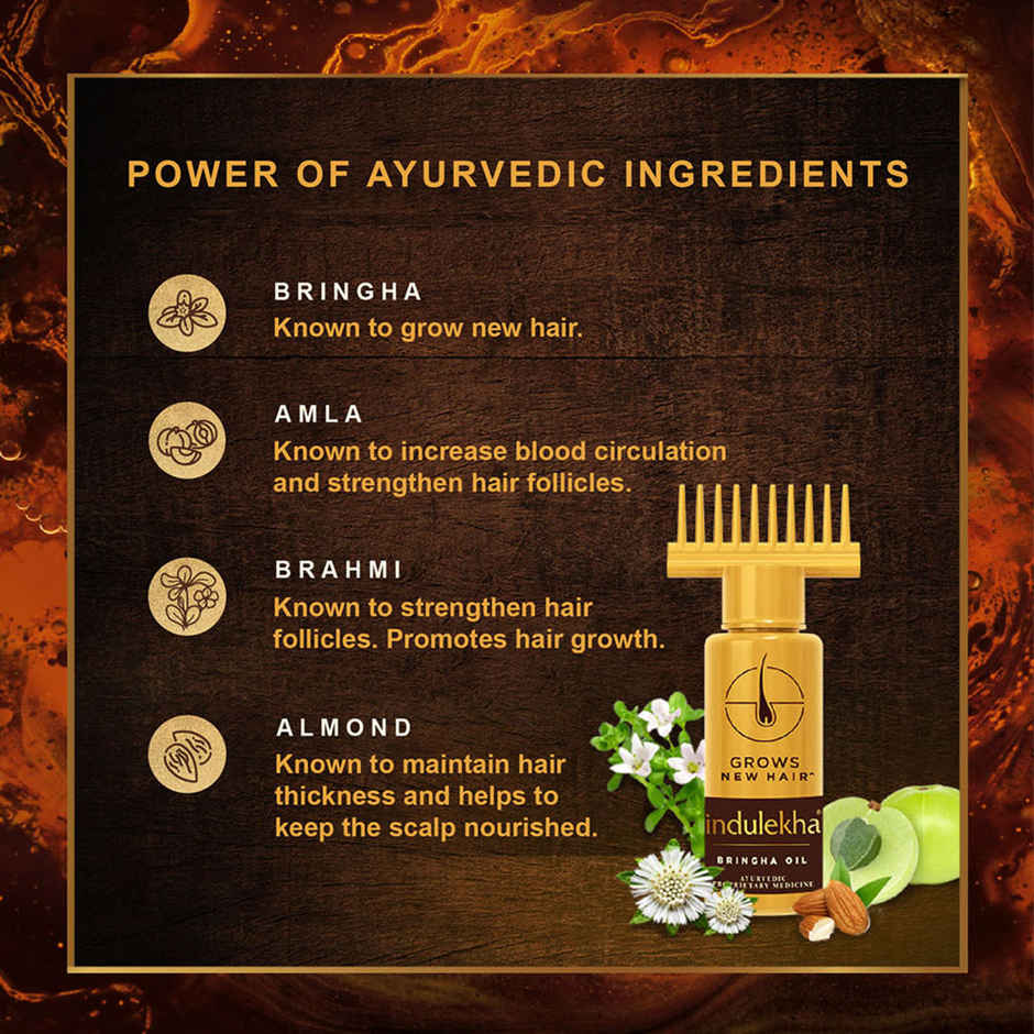 Indulekha Bringha Oil | Reduces Hair Fall And Grows New Hair | 100% Ayurvedic Oil
