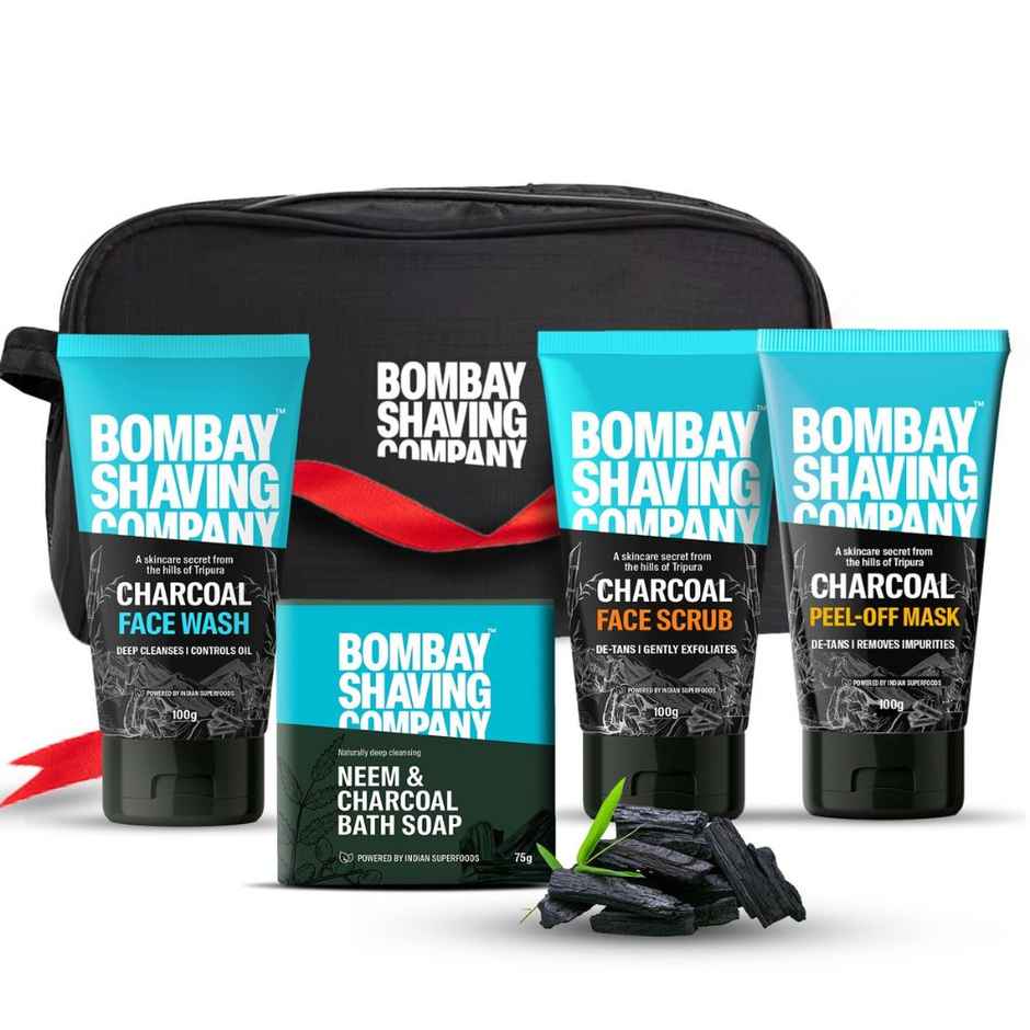 Bombay Shaving Company Activated Charcoal Facial Gift Kit For Men