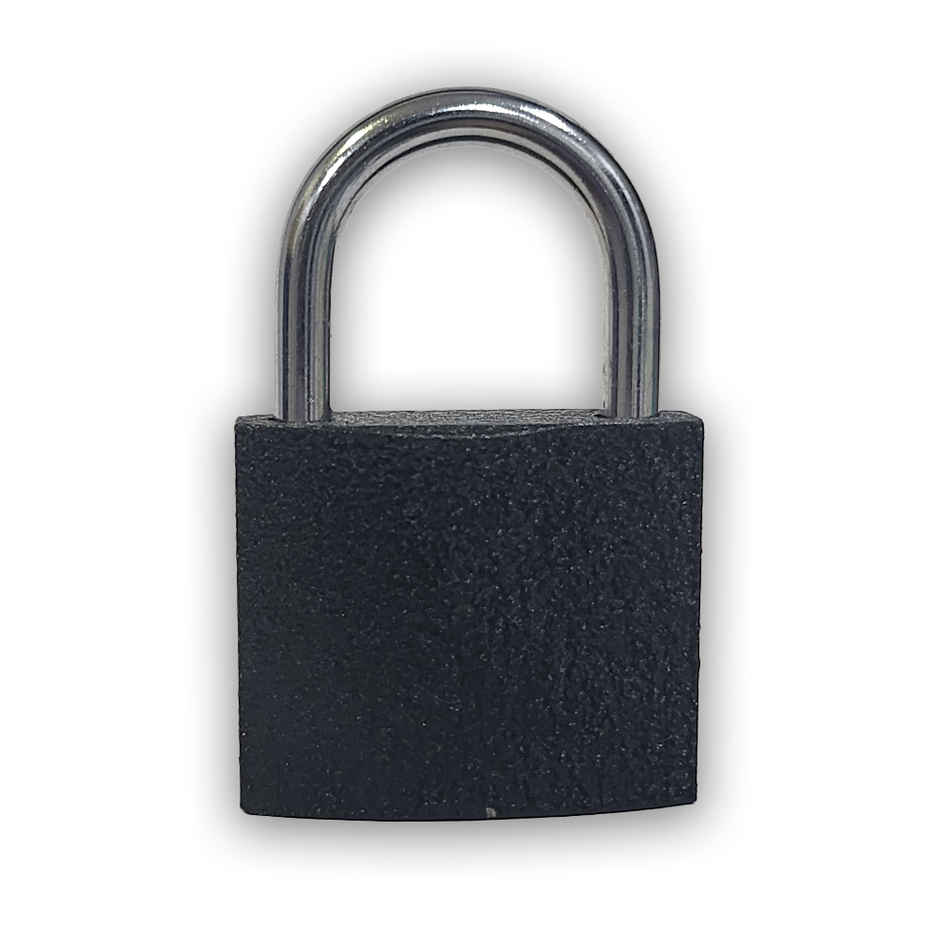 Chrome 50Mm Pad Lock Black