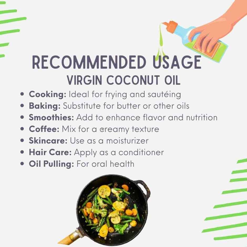 Pure Nutrition Virgin Coconut Oil | Cold Pressed | A1 Grade | Pure & Unrefined