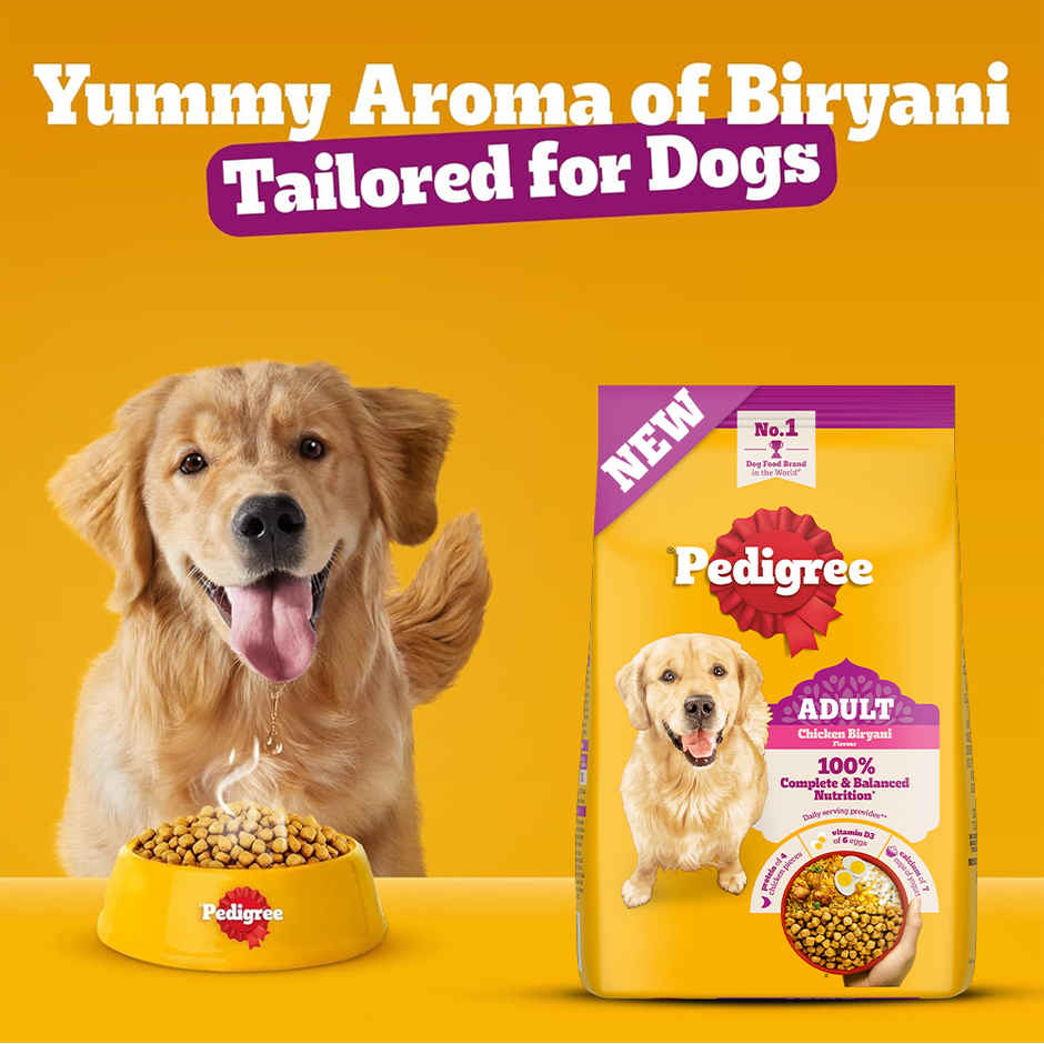 Pedigree Adult Dry Dog Food, New Chicken Biryani Flavour
