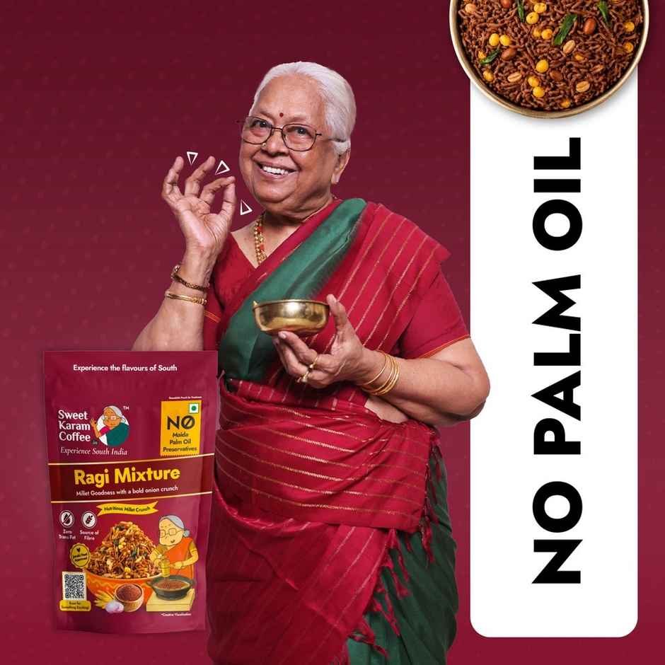 Sweet Karam Coffee Ragi Onion Mixture Namkeen - No Palm Oil