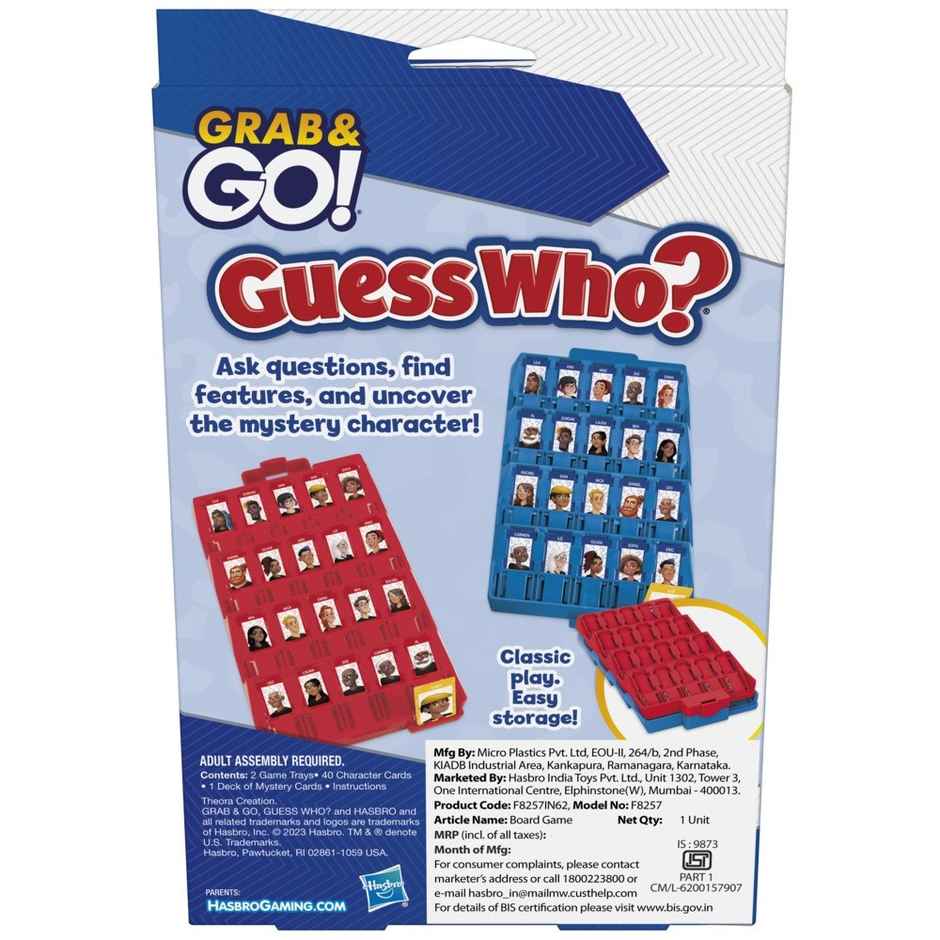 Hasbro Guess Who - Travel Friendly - Miniature Version Board Game