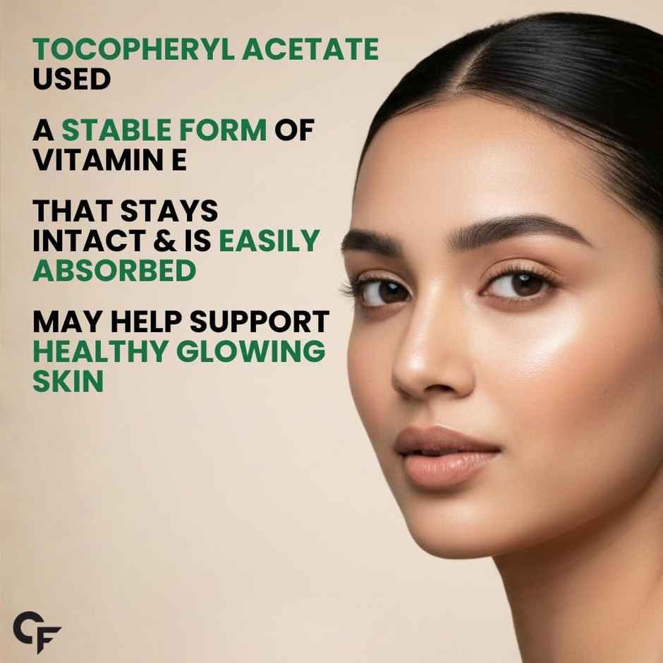 Carbamide Forte 400mg Vitamin E Capsules for Face and Hair with Vitamin E Oil- 30 Capsules