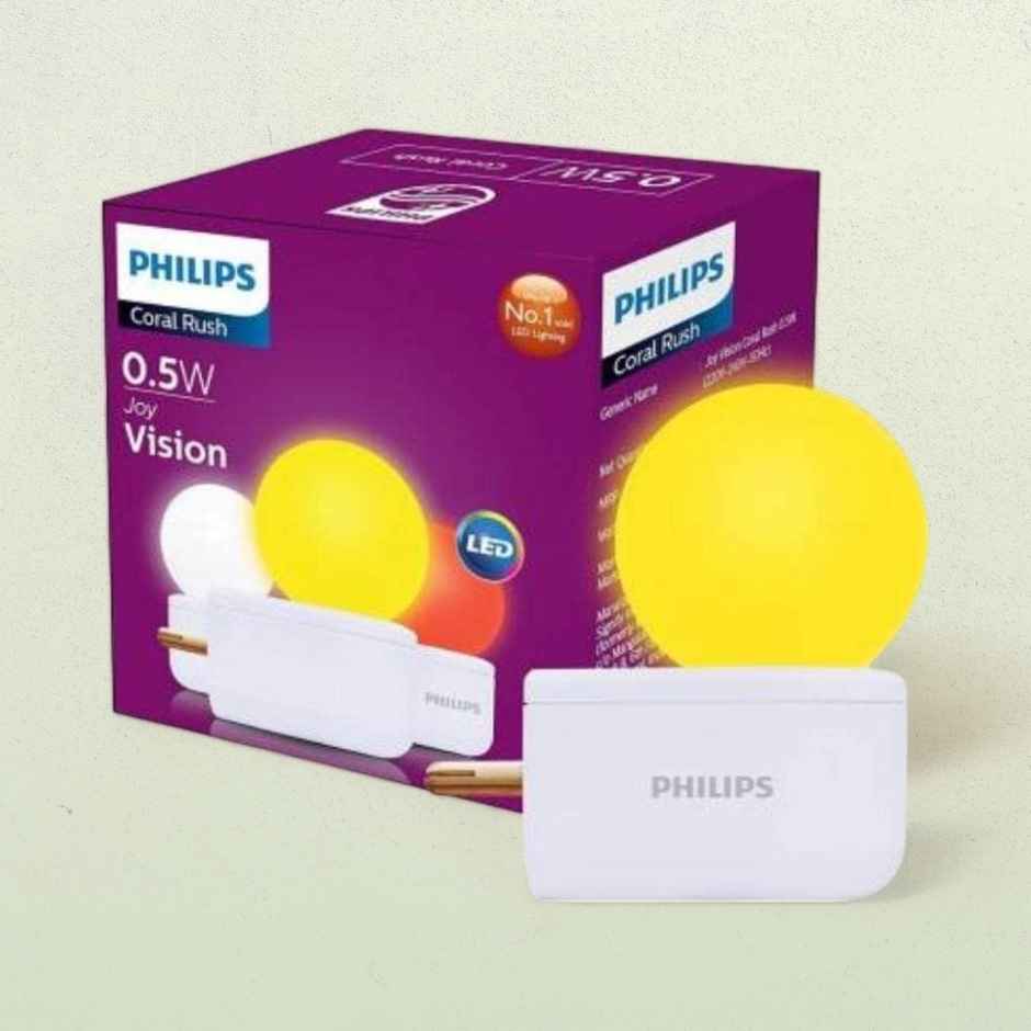 Philips 0.5 W LED Bulb - Yellow | Joy Vision | 6500 K | Energy Efficient