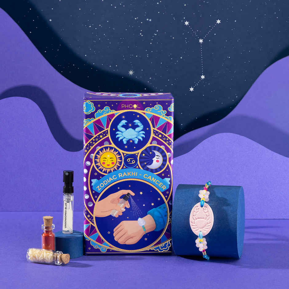 Zodiac Cancer Rakhi for Brother (Phool)