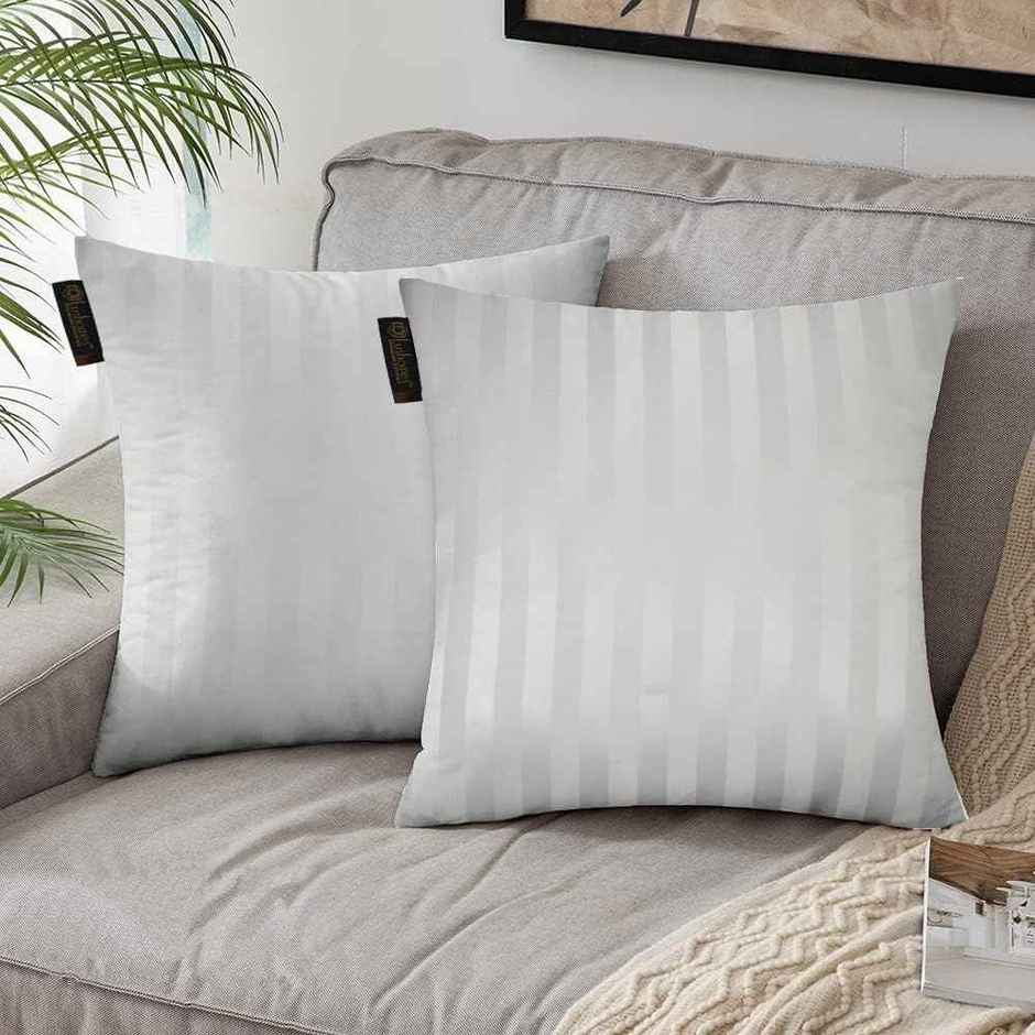 Lushomes Bolster Cushion Covers - White | 24 x 24 inch