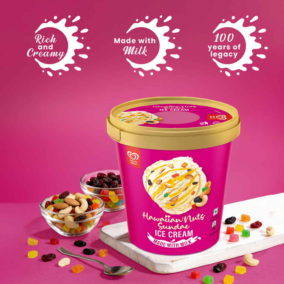 Kwality Wall's Hawaiian Nuts Sundae Tub