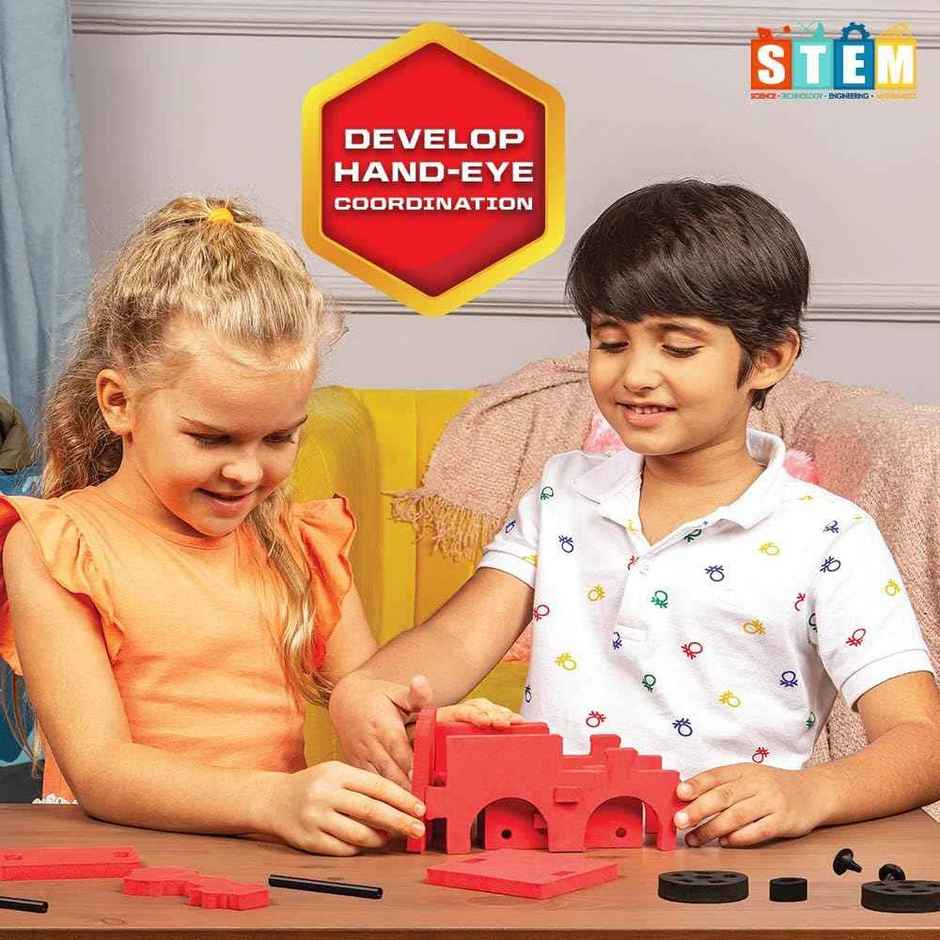 Li'l Wizards Paw Patrol Marshall 3D Build N' Play Fire Fightin' Truck (Red, Ages 3+)