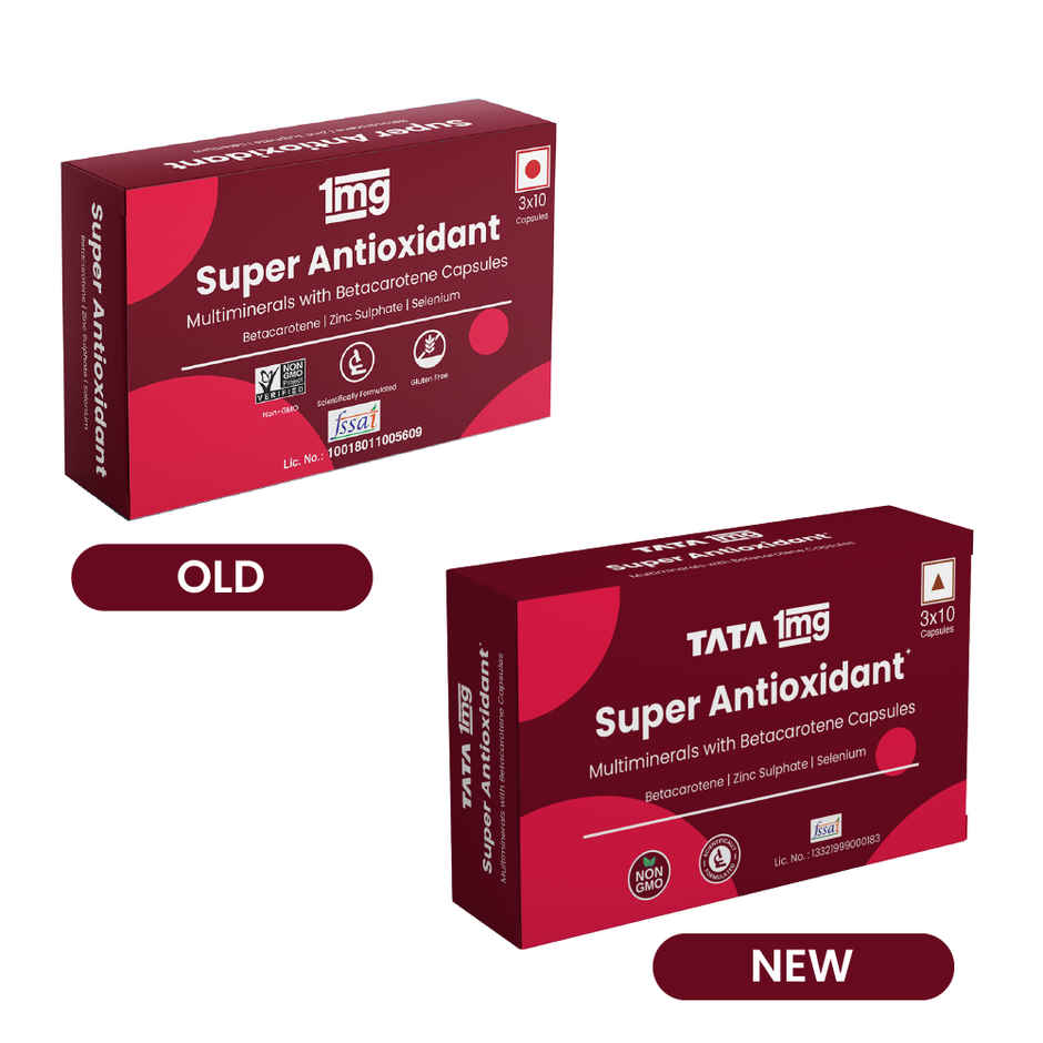 Tata 1mg Super Antioxidant Multiminerals Betacarotene Zinc Sulphate Selenium Supplement