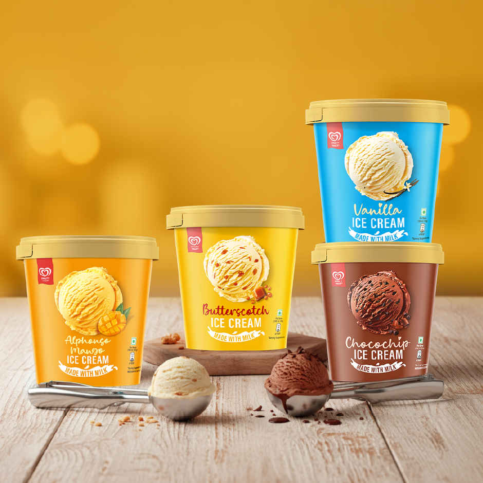 Kwality Wall's Alphonso Mango Ice Cream Tub Combo
