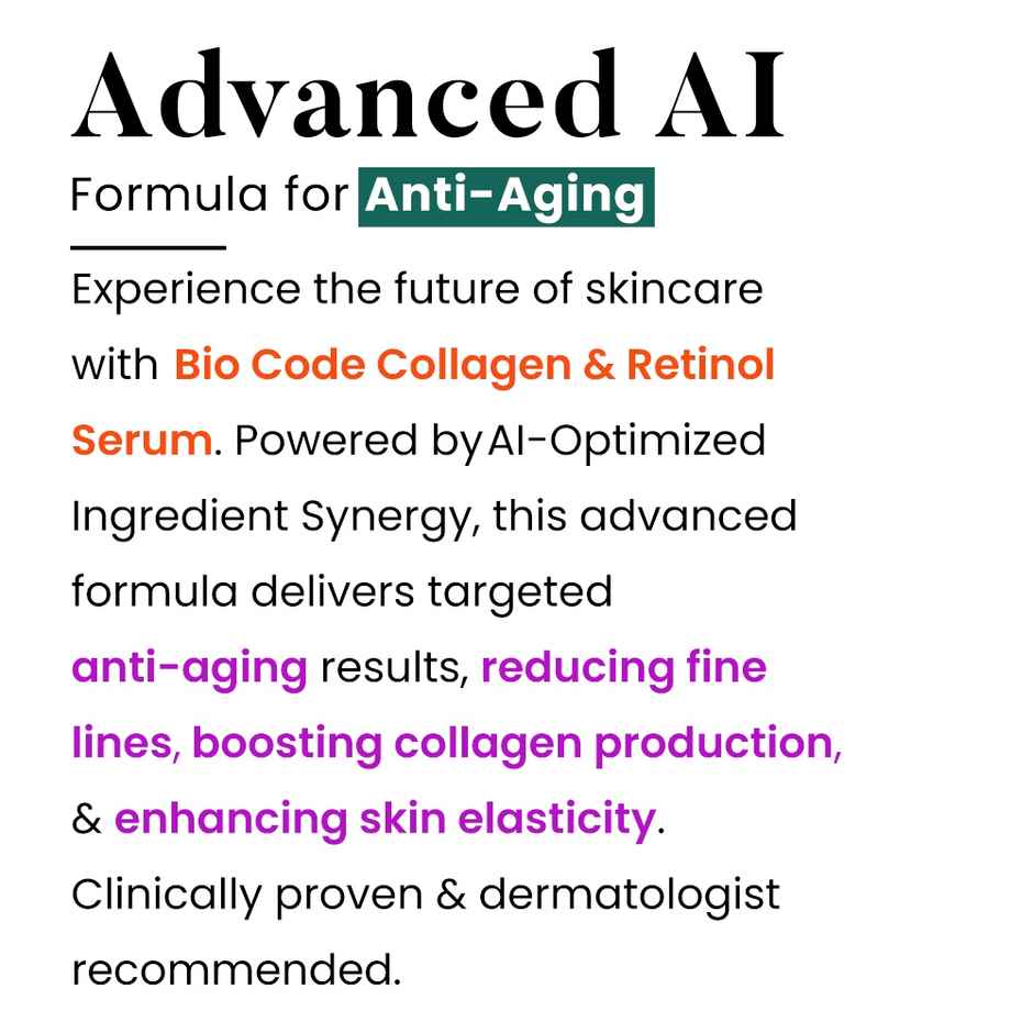 Bio Code Collagen & Retinol Serum - Advanced Anti-Aging | AI-Enhanced Formula