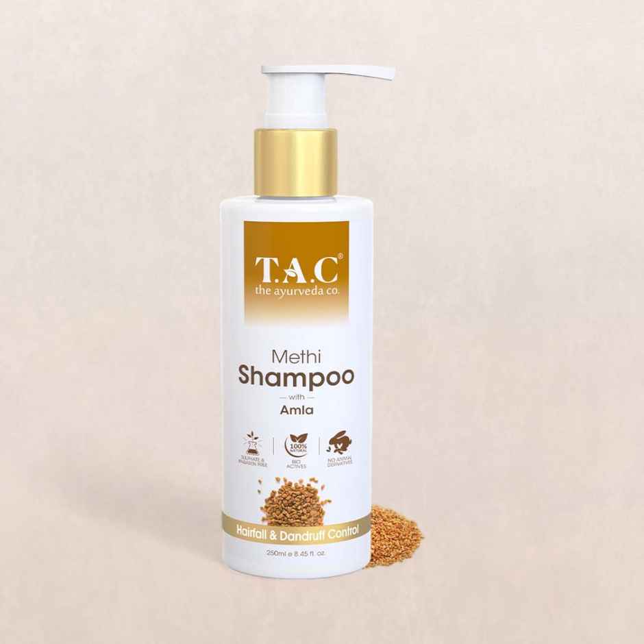 TAC Methi Hair Shampoo - Natural & Ayurvedic Formula - Sulphate & Paraben Free