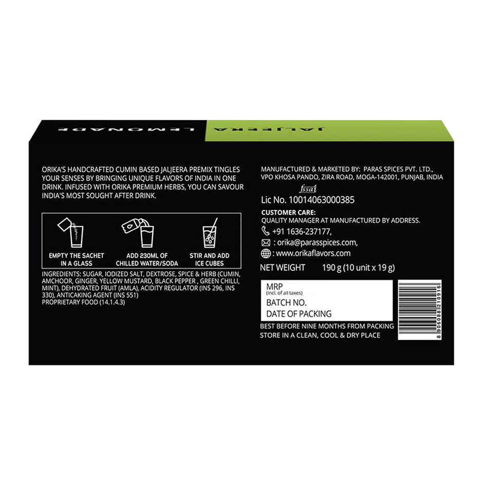 Orika Jaljeera Lemonade Mix 10 Sachets